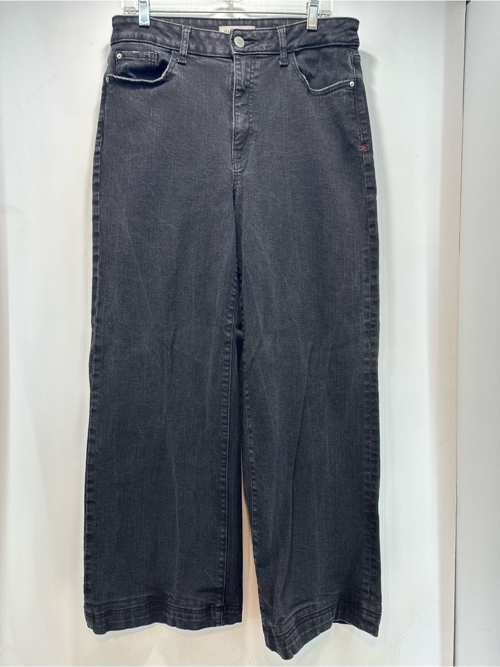 Warp + Weft Black Denim Jeans Women’s‎ 12/31 High-rise Barrel Leg